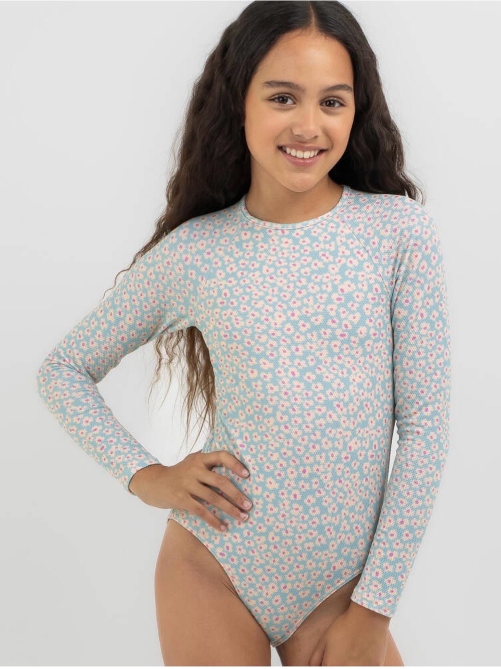 Roxy Girls' Flower Bed Long Sleeve Surf Suit Size XXL (16 Girls)